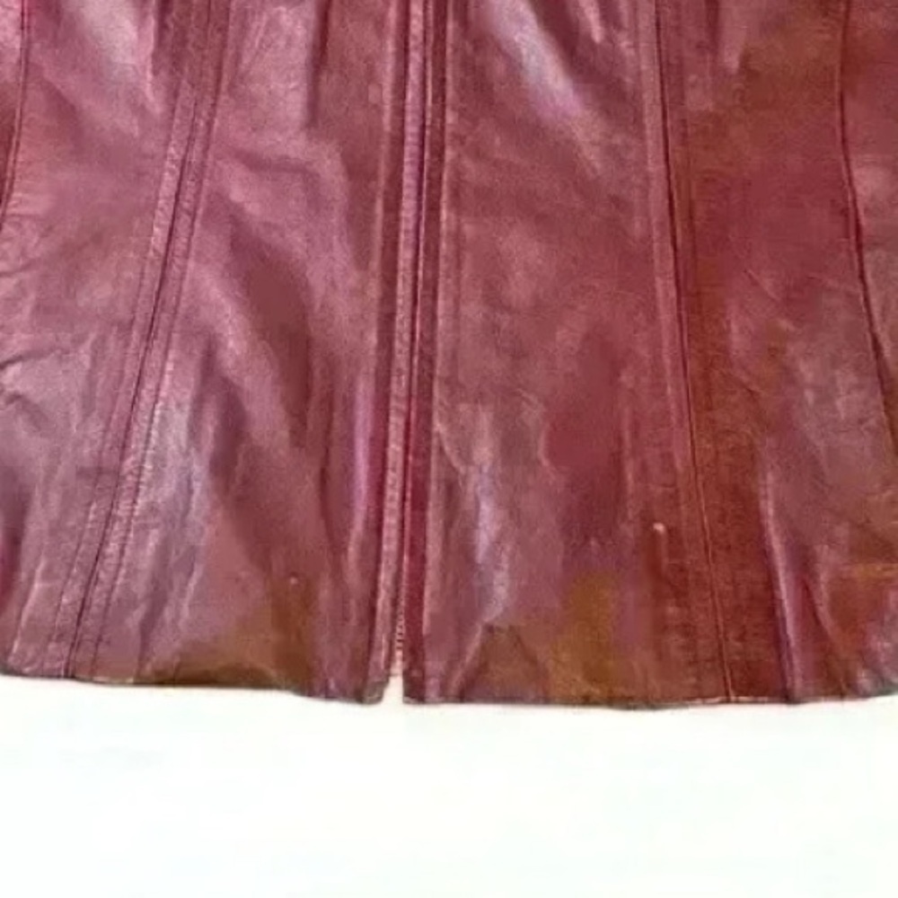 Vintage Jacqueline Ferrar burgundy Leather Jacket women’s Size S  Signs of wear - Picture 5 of 16